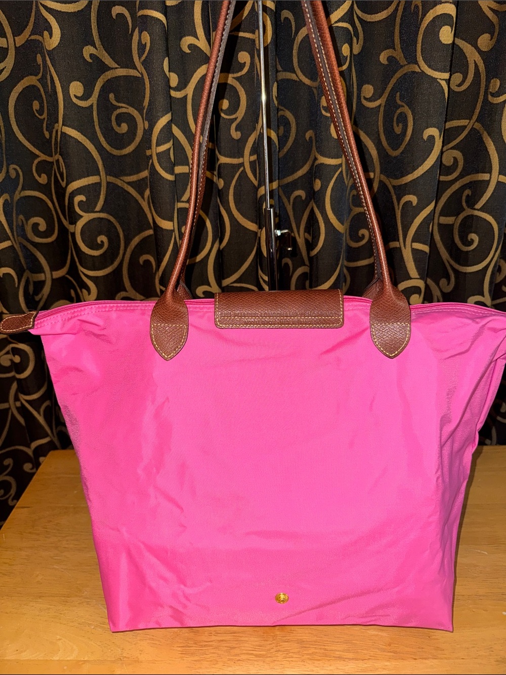 Longchamp Le Pliage Barbie pink Large Shoulder Tote Bag EUC - Picture 2 of 10
